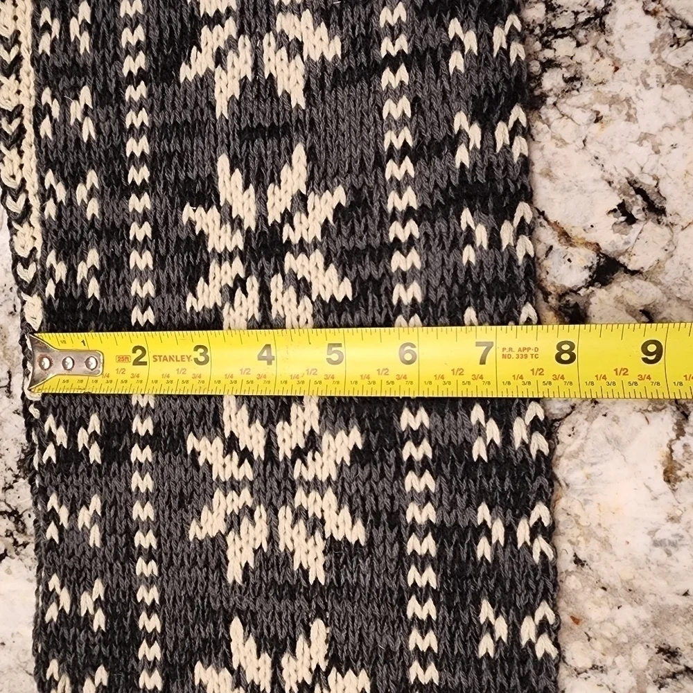 Bearpaw infinity scarf  grey white black